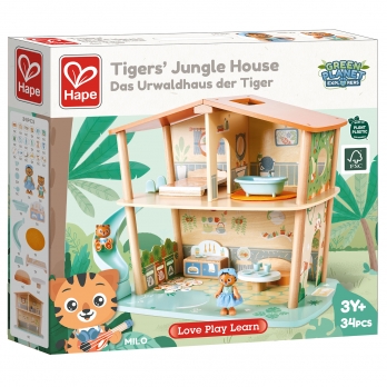 Кукольный домик "Дом в джунглях семьи тигров" HAPE